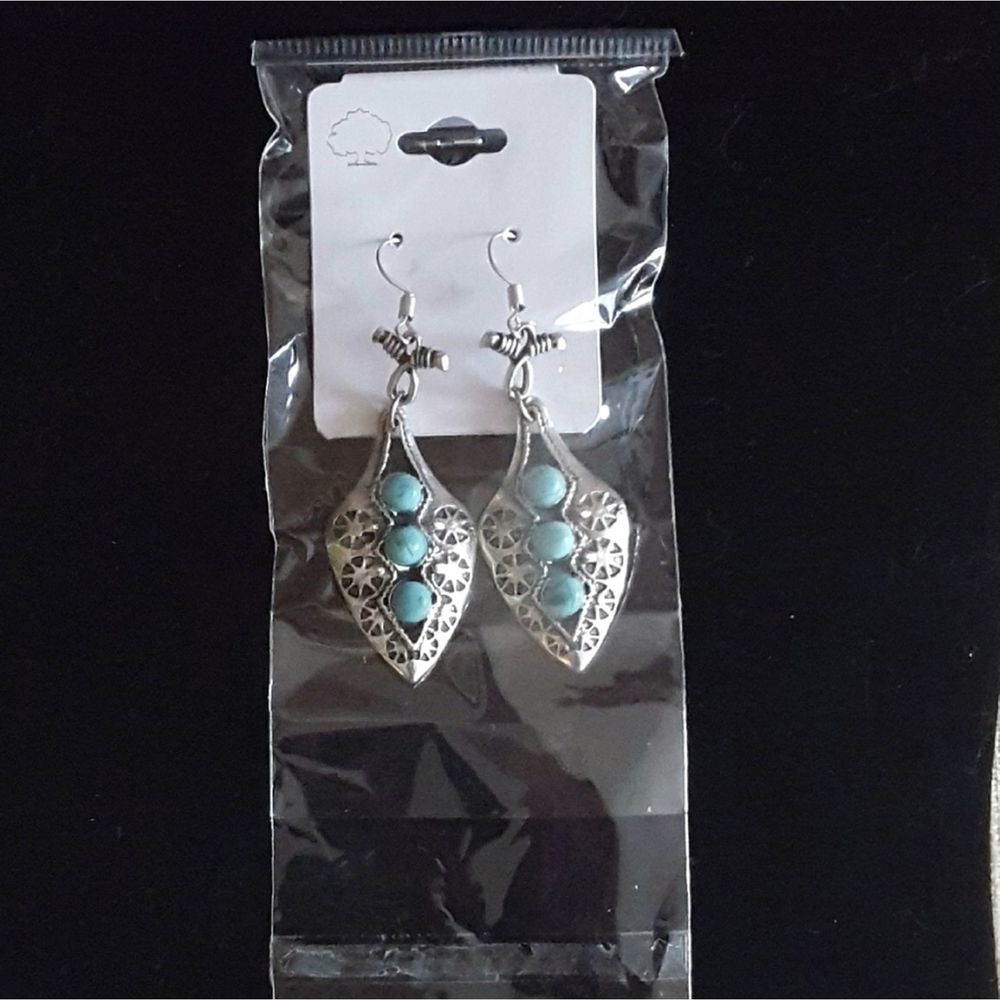 Turquoise Filigree Earrings